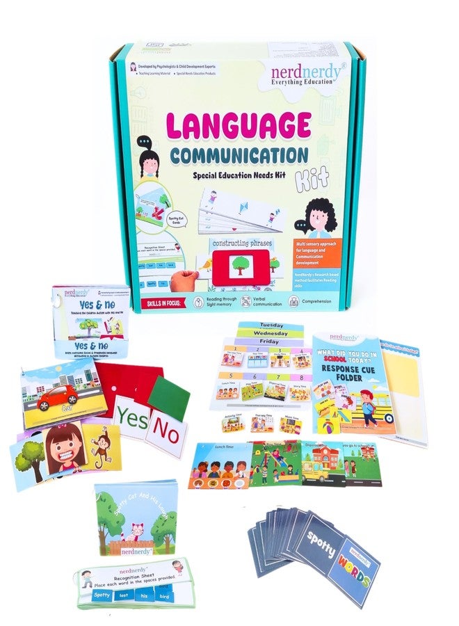 NerdNerdy Language & Communication Kit for Speech Development | Autism | ABA Tools | Sensory Materials | Language Development | Social Skills | Speech Delay Support | Therapy Tool - Image 1